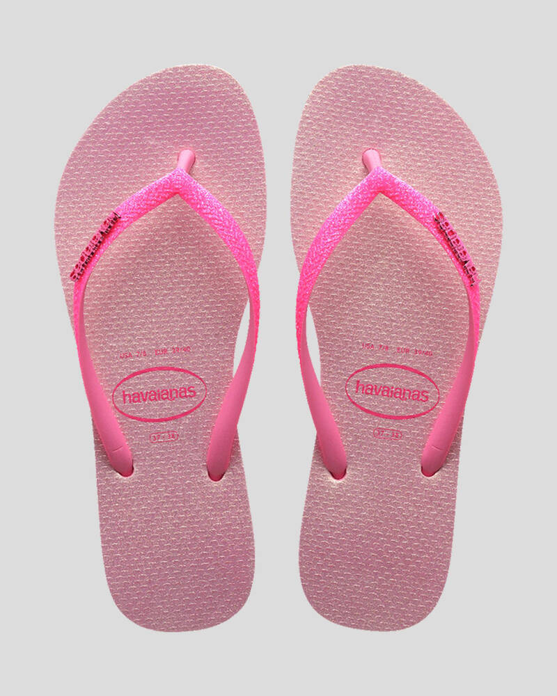 Havaianas Slim Glitter Iridescent Thongs for Womens