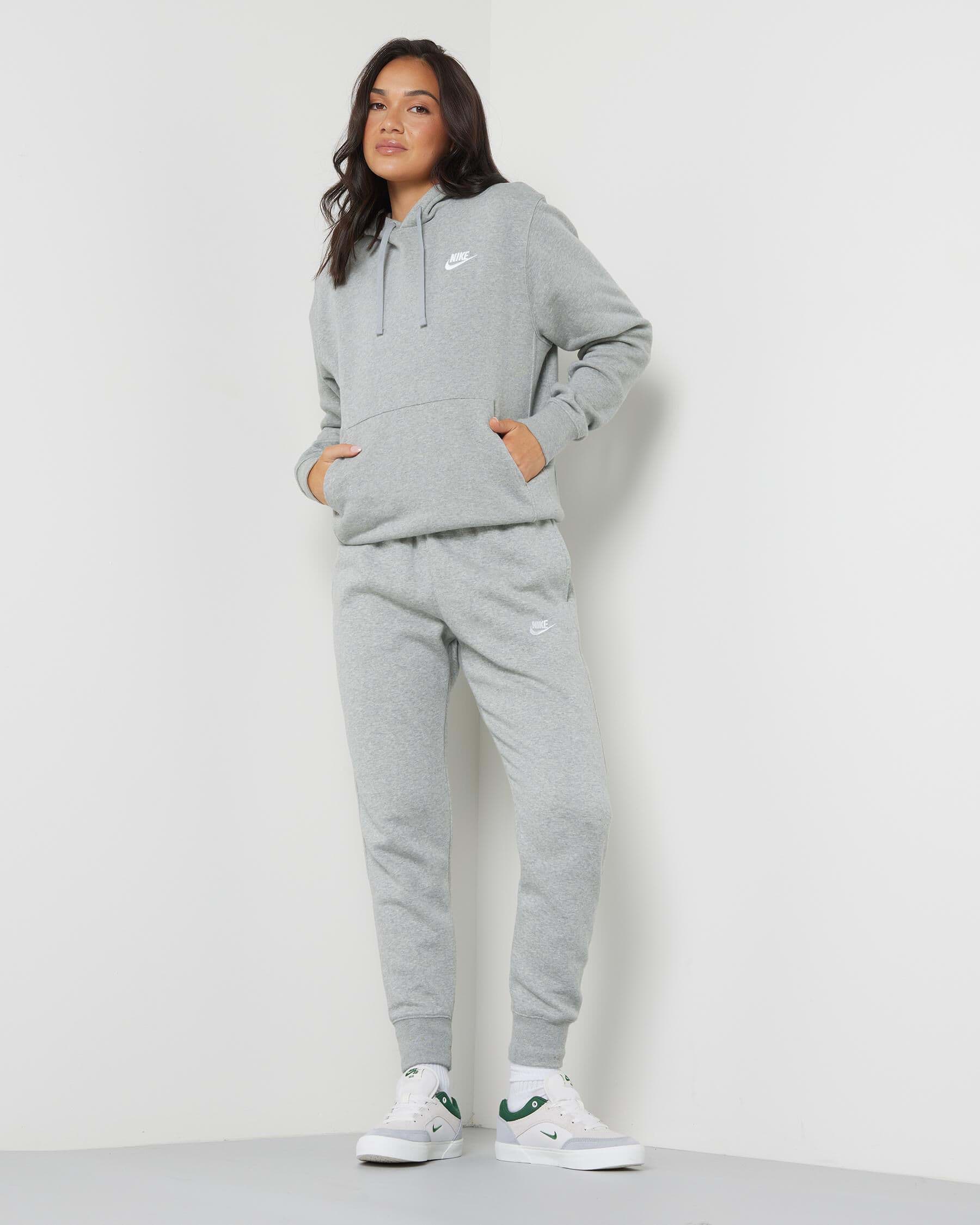 Nike club hotsell track pants grey