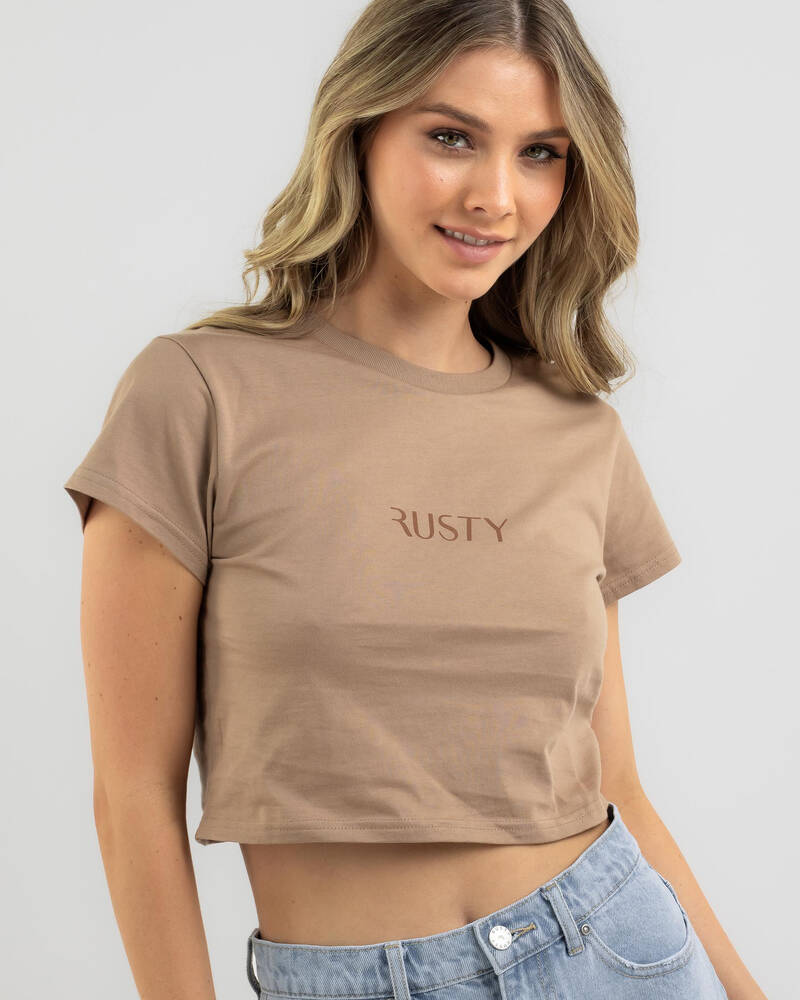 Rusty Signature Baby Tee for Womens