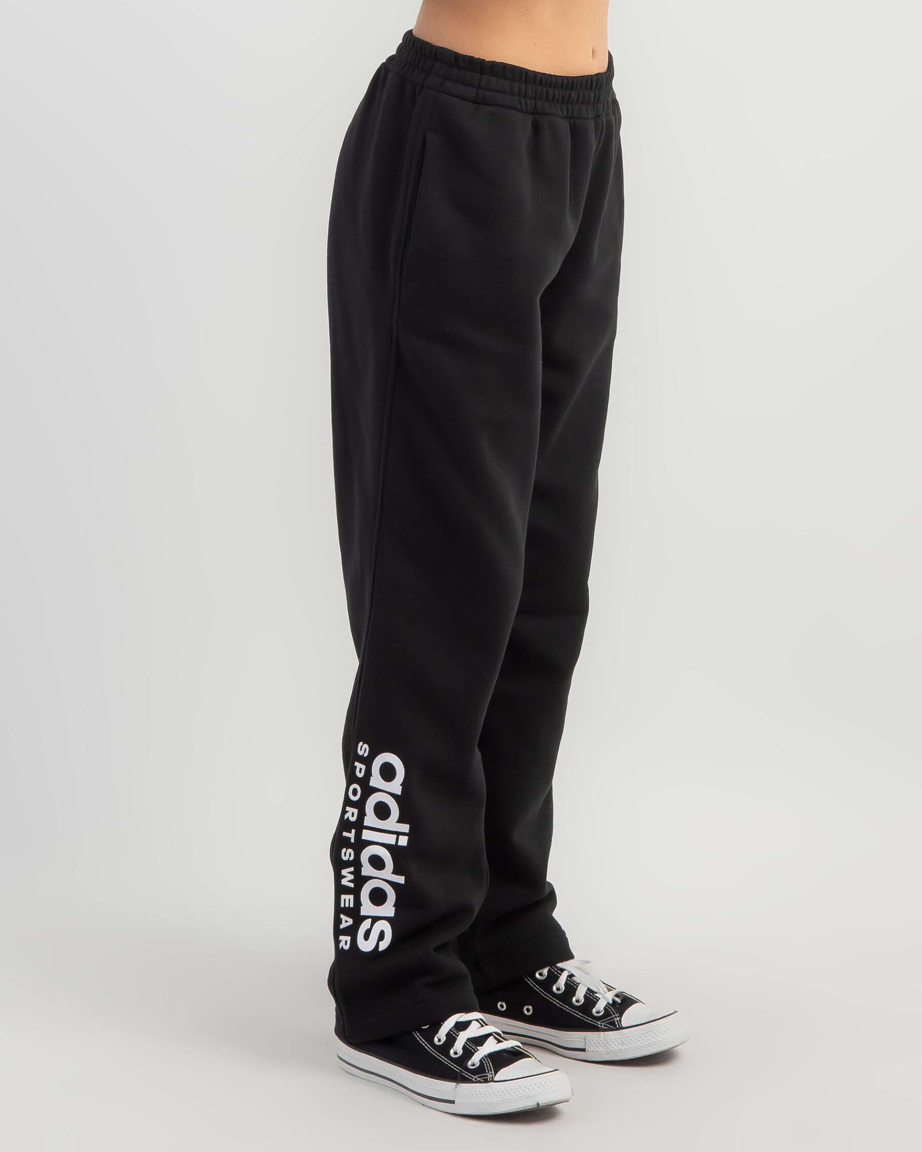 Adidas Girls Size 14 Large Classic Black White 3 Stripes Track Pants NWT  #22A 190444932323 | eBay