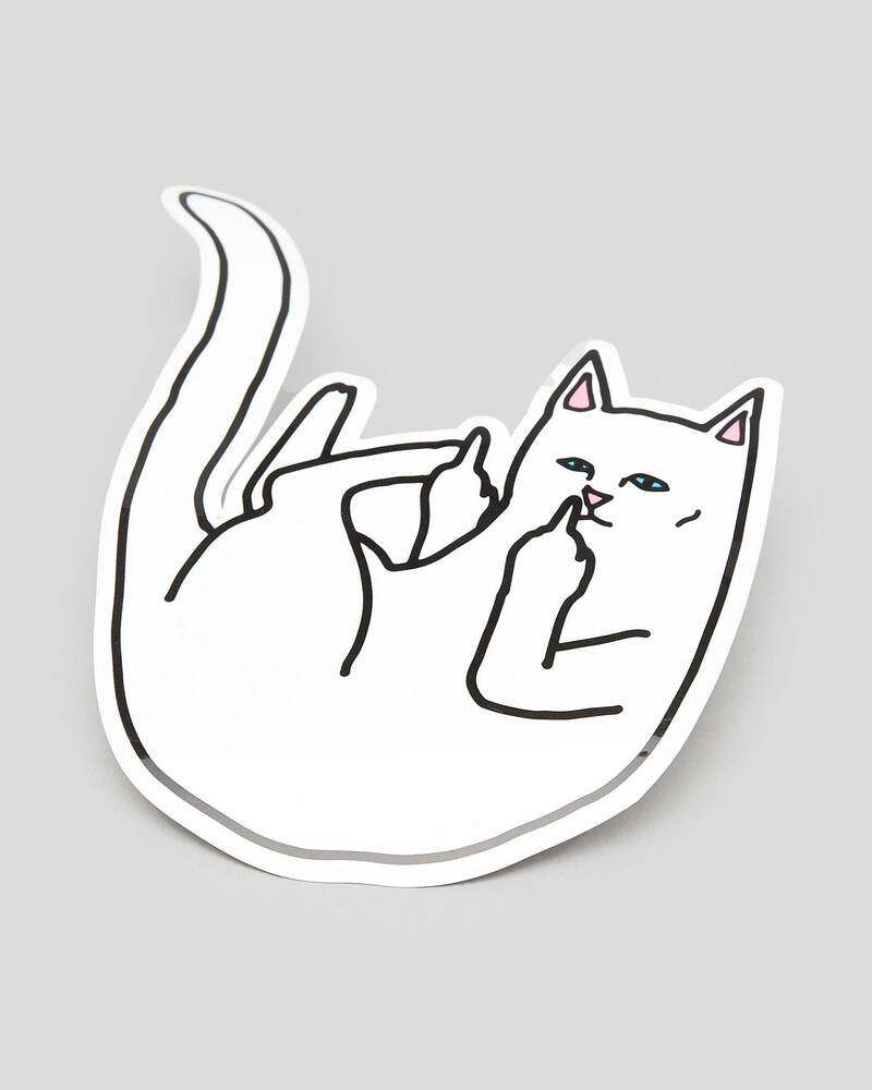 Shop Rip N Dip Falling Cat 10cm Sticker In Multi - Fast Shipping & Easy ...