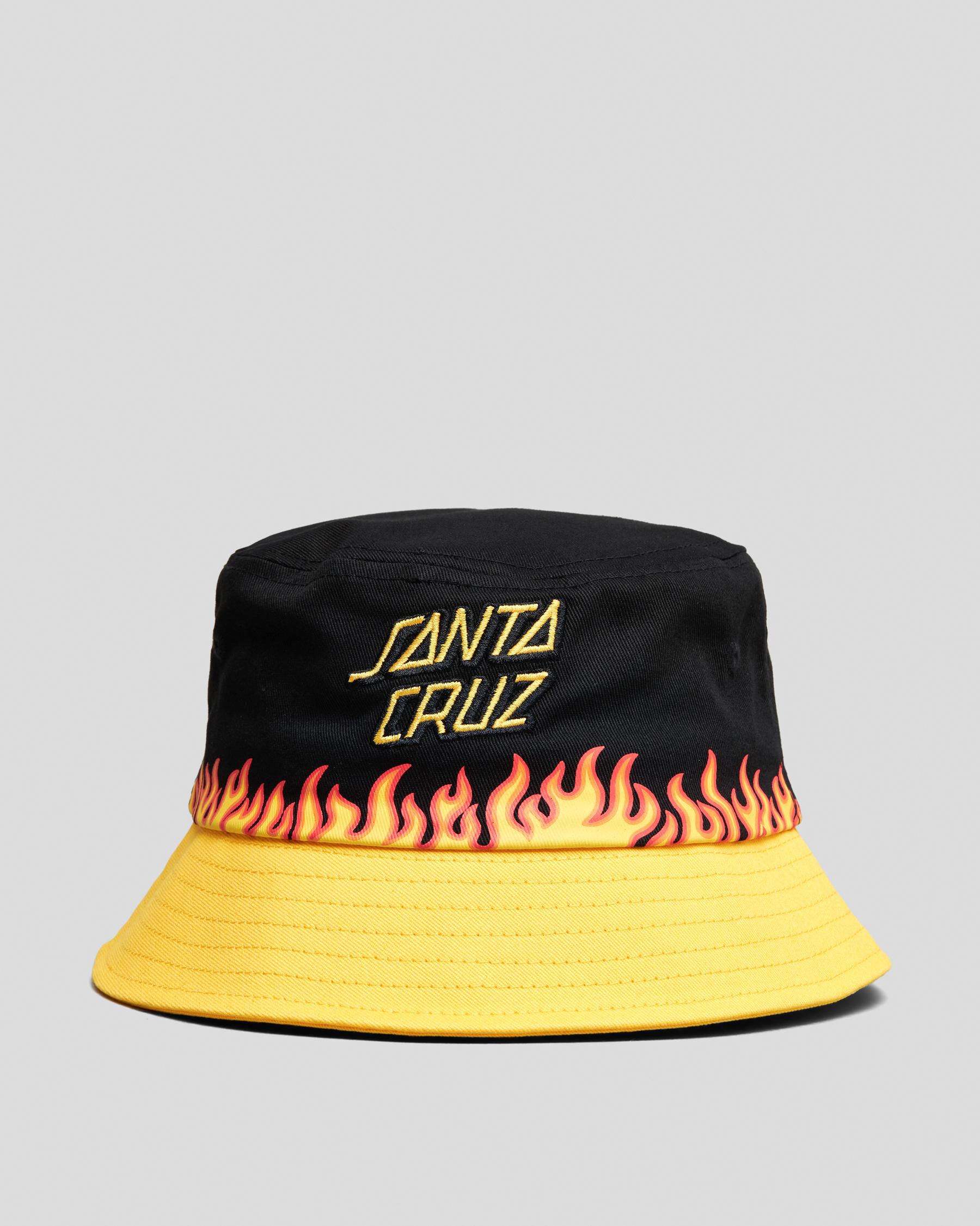 Santa Cruz Blaze Bucket Hat In Black FREE Shipping Easy