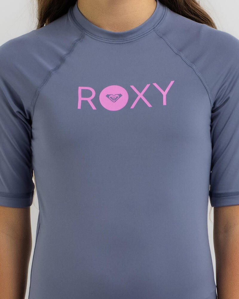 Roxy Girls' Essentials Short Sleeve Rash Vest for Womens