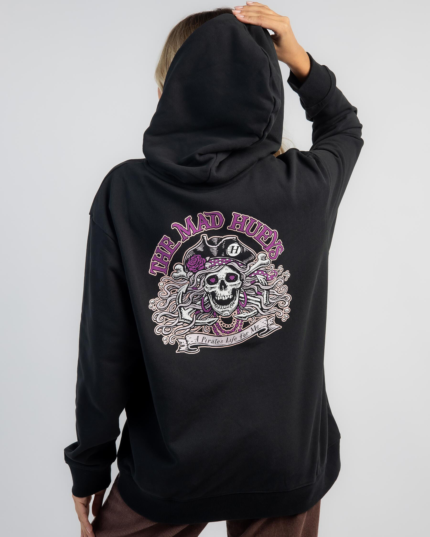 The Mad Hueys A Pirates Life Hoodie In Black FREE Shipping