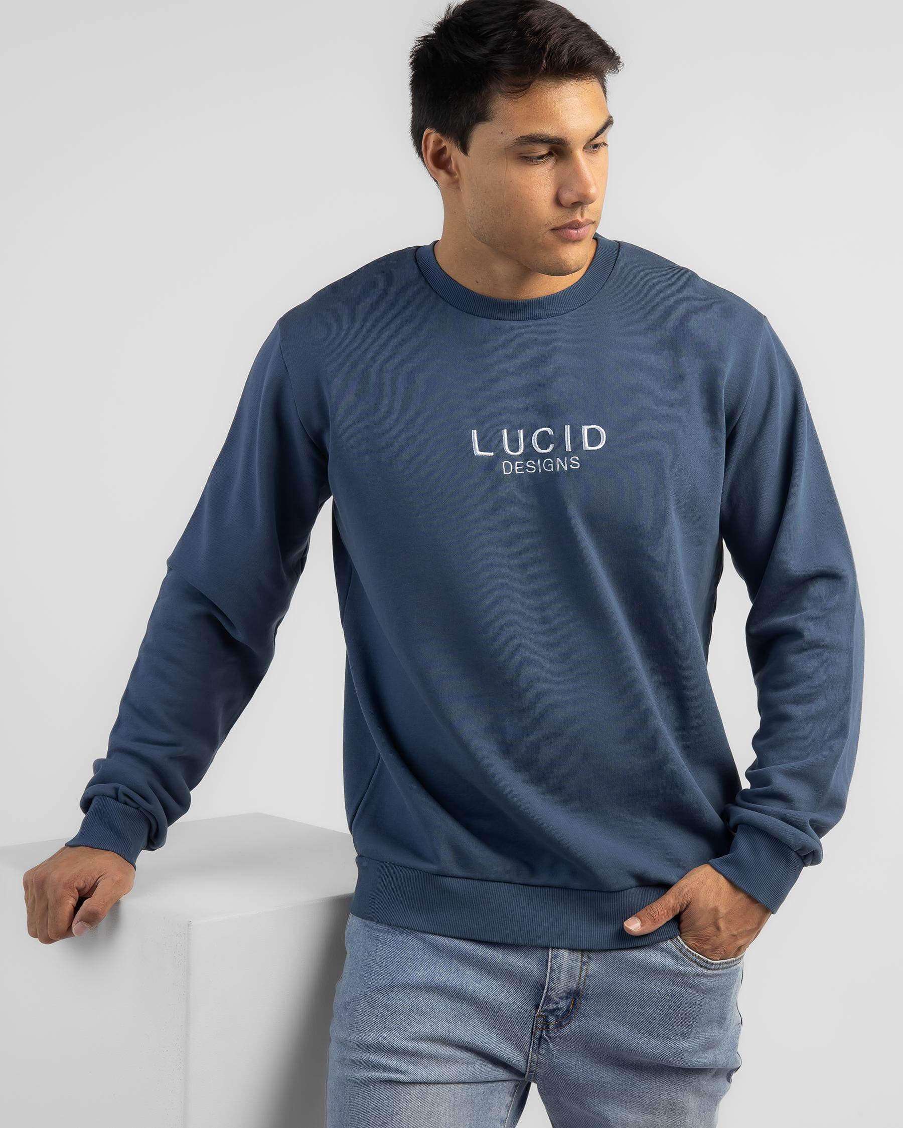 Lucid Exile Crew Sweatshirt In Slate Blue - FREE* Shipping & Easy