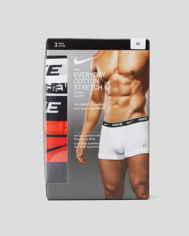 Nike Everyday Cotton Stretch Long Leg Boxers 3 Pack In Black/black/black -  FREE* Shipping & Easy Returns - City Beach United States