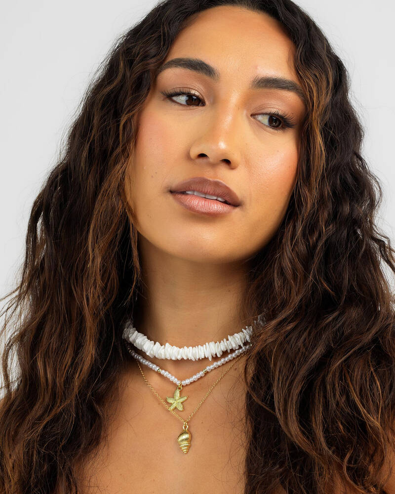 Karyn In LA Puka Shell Necklace Pack for Womens