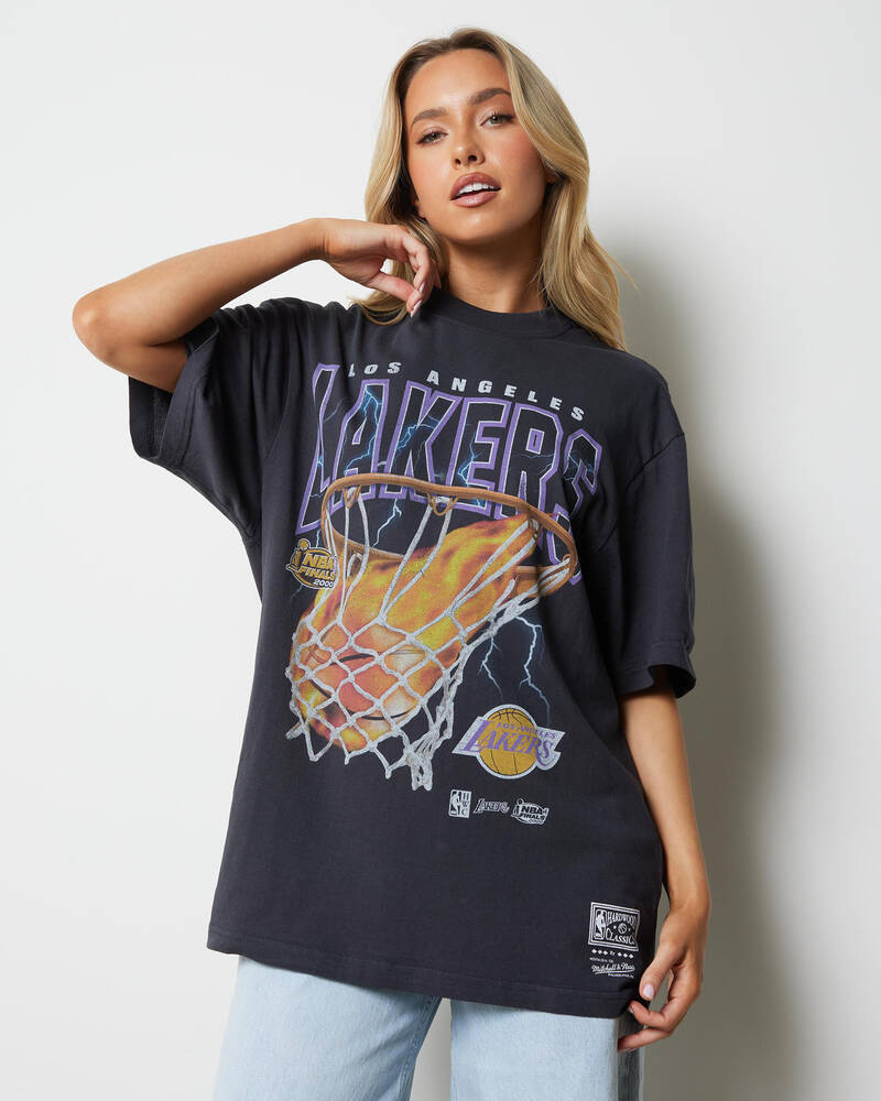 Mitchell & Ness LA Lakers Fire N Lightning T-Shirt for Womens