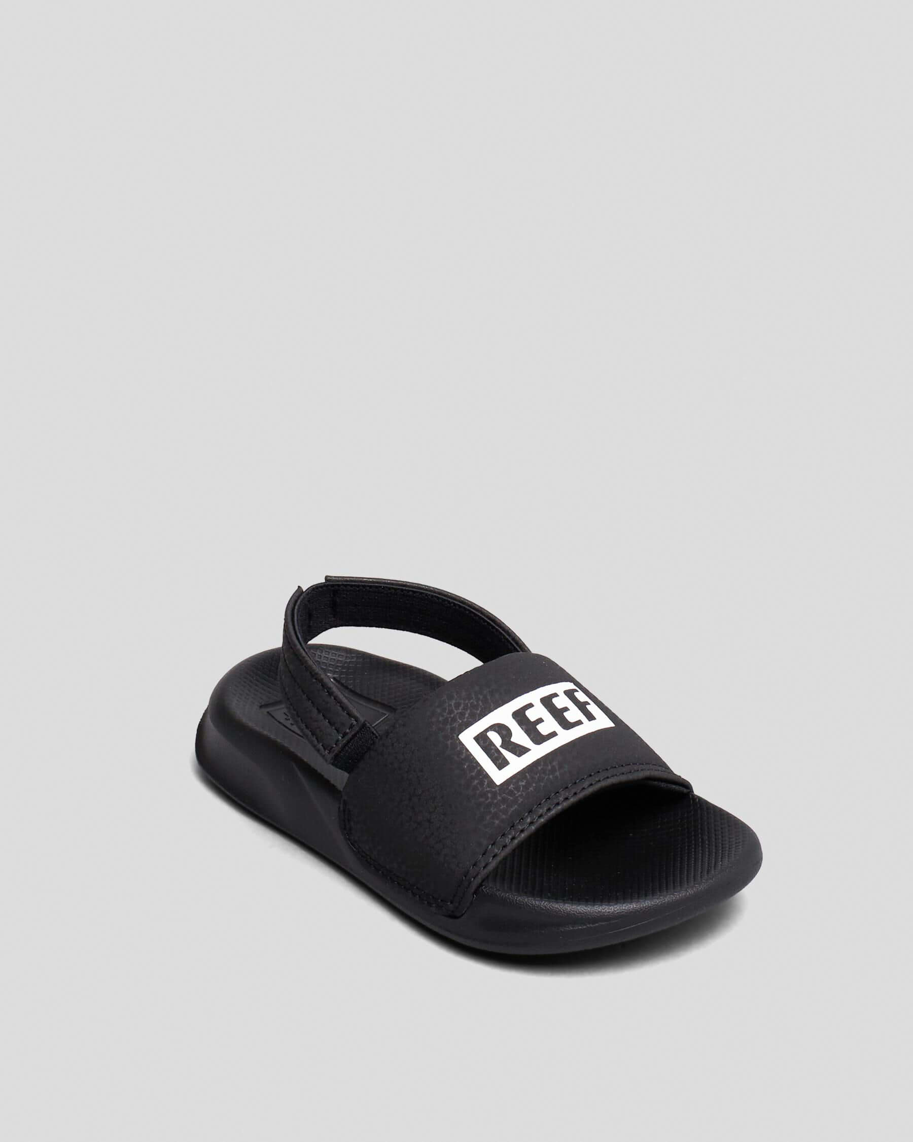 Reef Toddlers Little One Slides In Reef Black white FREE