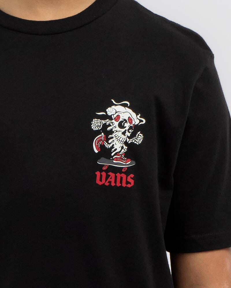 Vans Boys' Pizza Skull T-Shirt for Mens