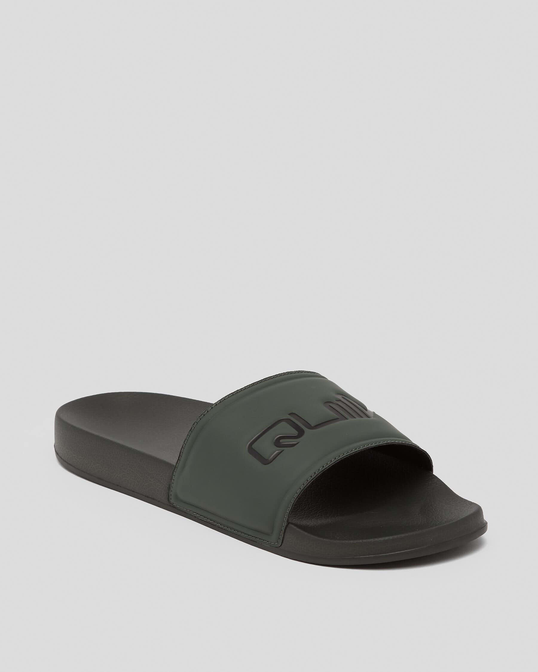 Quiksilver Sessions Slides In Green 2 FREE Shipping Easy