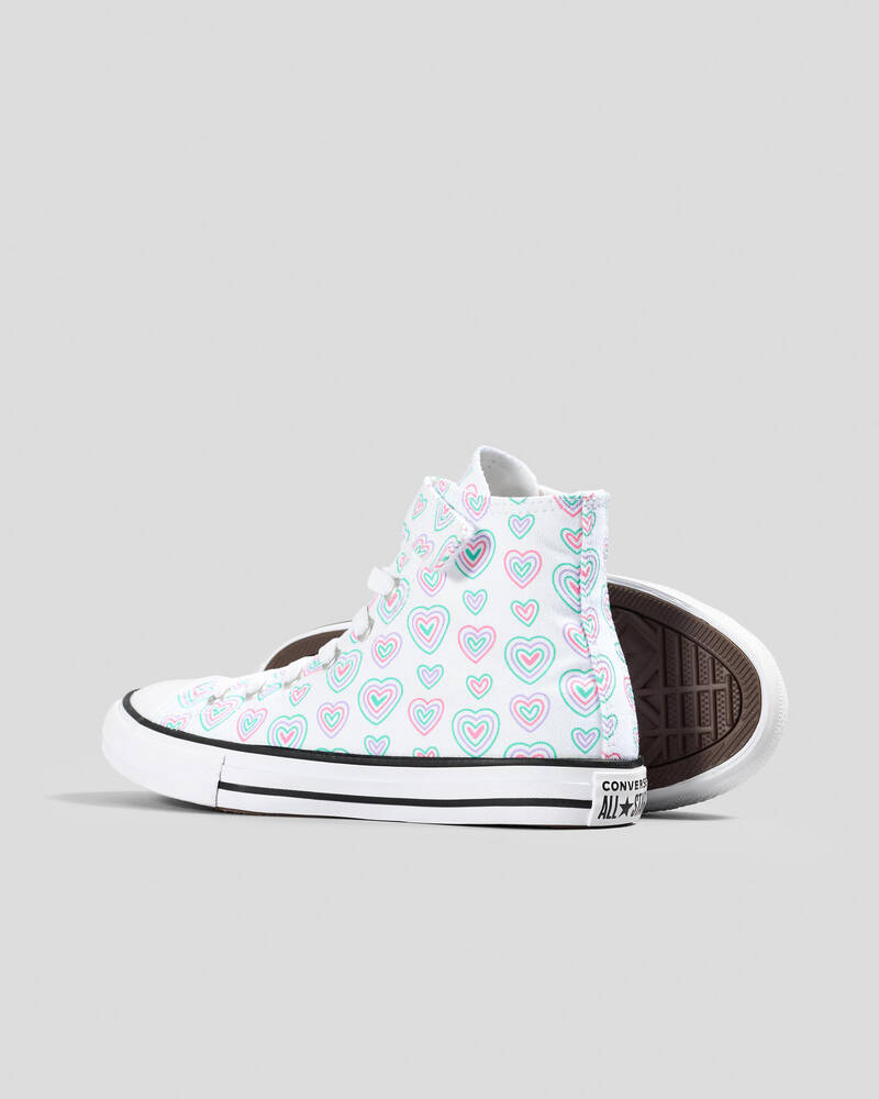 Converse Girls' Chuck Taylor All Star Hearts Easy On Shoes for Womens