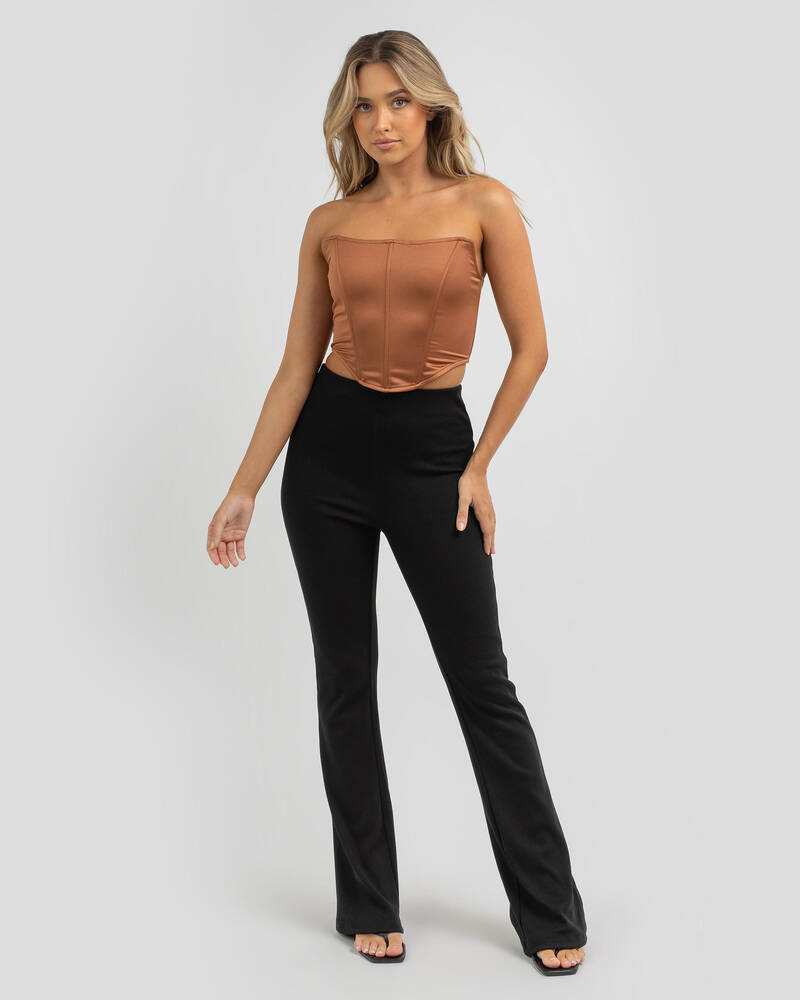 Shop Ava And Ever Hadid Corset Top In Chocolate - Fast Shipping & Easy ...