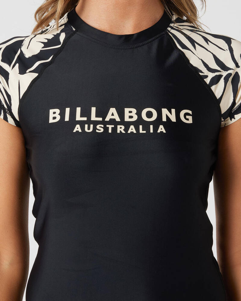 Billabong The Coast is Calling Wahine Cap Sleeve Rash Vest for Womens