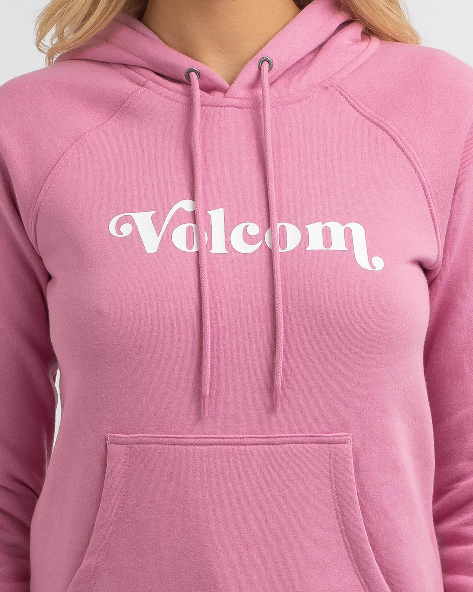 Pink volcom online hoodie