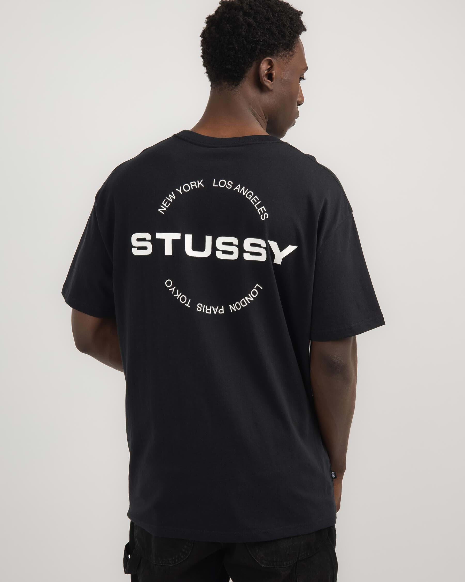 Stussy black discount circle logo