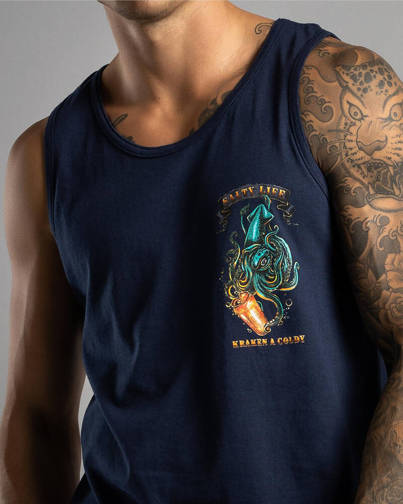 Salty Life Kraken Singlet for Mens