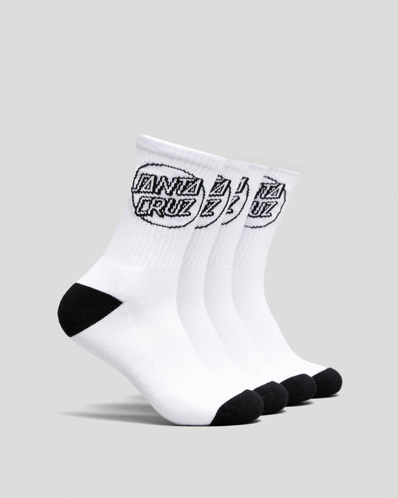 Santa Cruz Opus Dot Crew Socks 4 Pack for Mens