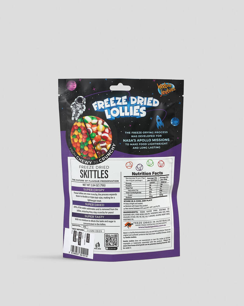 Heebie Jeebies Large Freeze Dried Skittles Lollies for Unisex