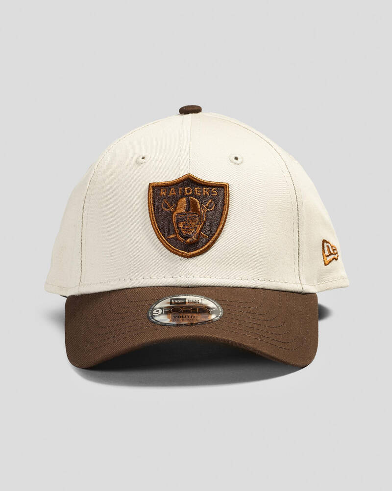 New Era Boys' 9Forty Caramel Wafer Las Vegas Raiders Cap for Mens