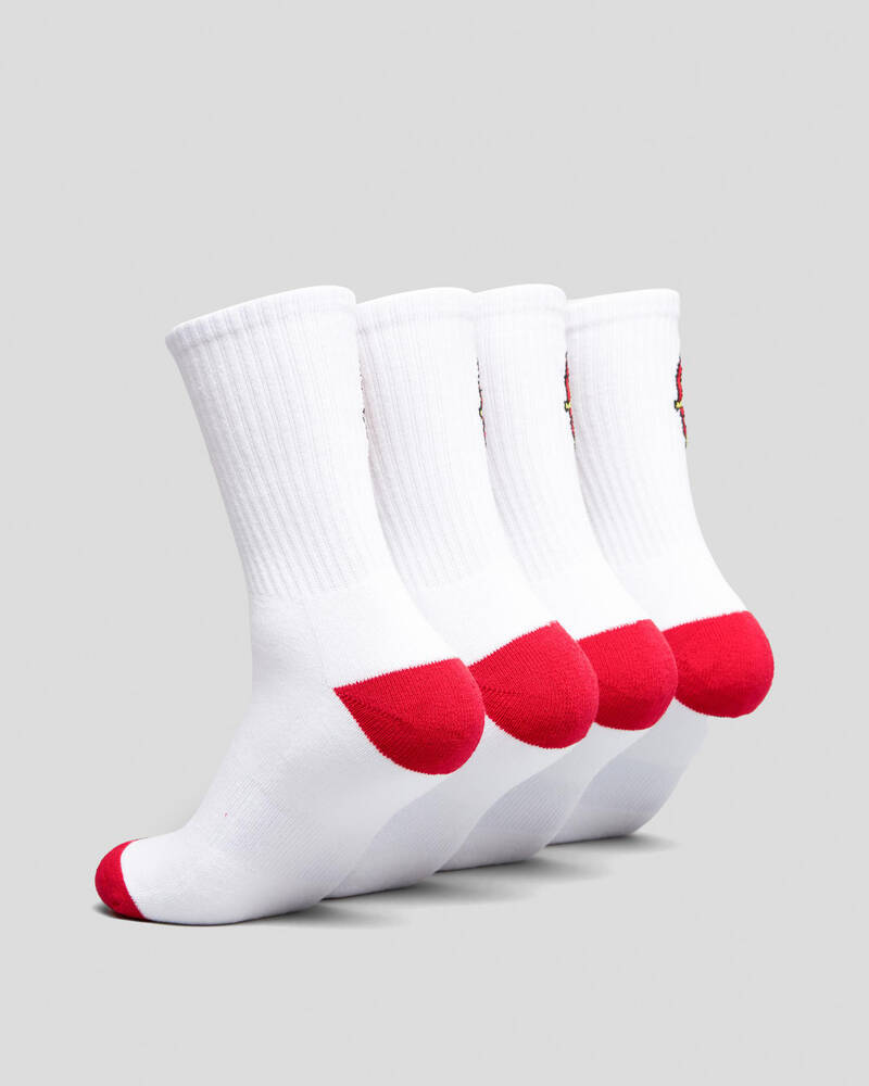 Santa Cruz Boys' Classic Dot Crew Socks 4 Pack for Mens