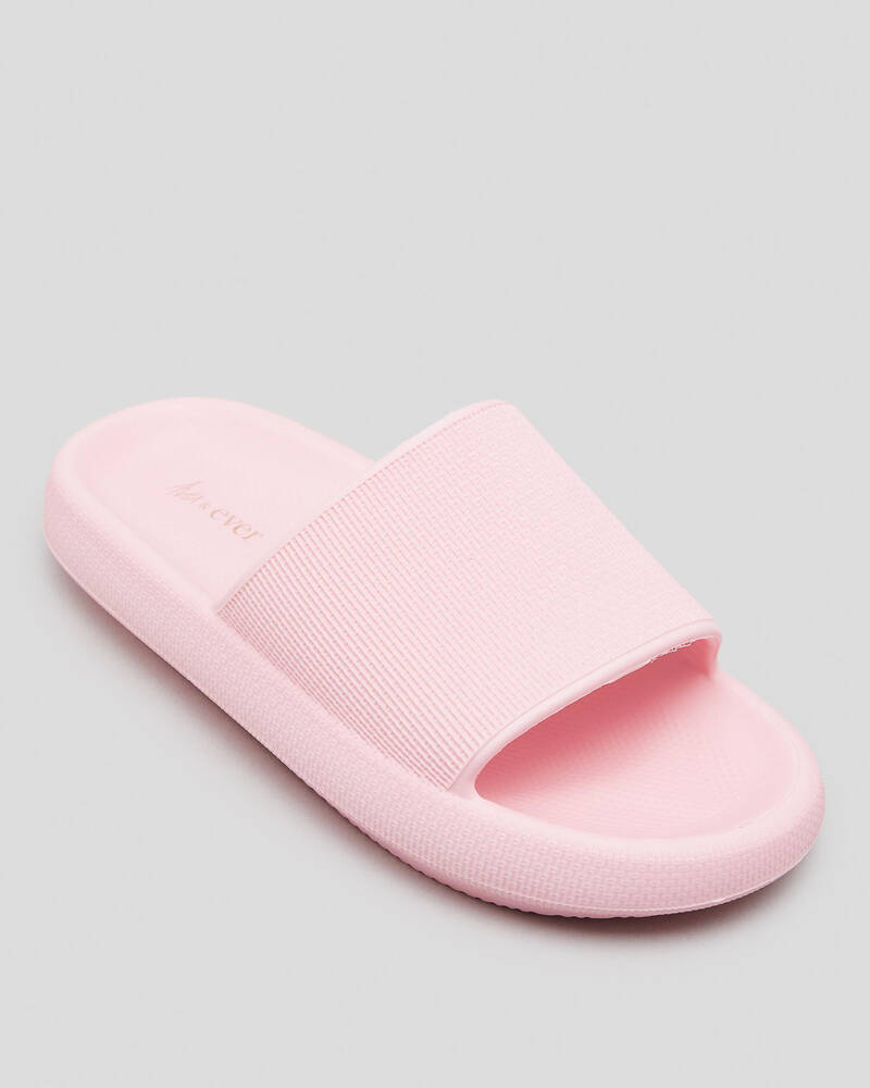 Shop Ava And Ever Summer Slide Sandals In Pastel Pink - Fast Shipping ...