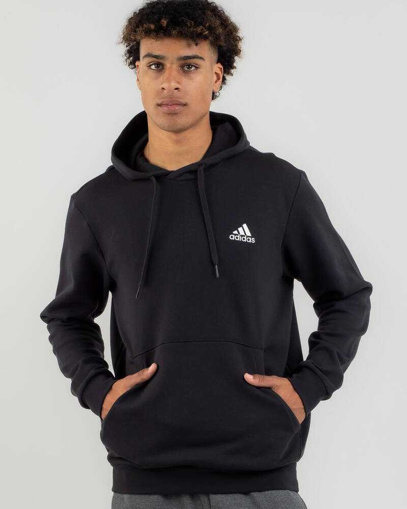 Adidas Feelcozy Hoodie In Black/white - Fast Shipping & Easy Returns ...