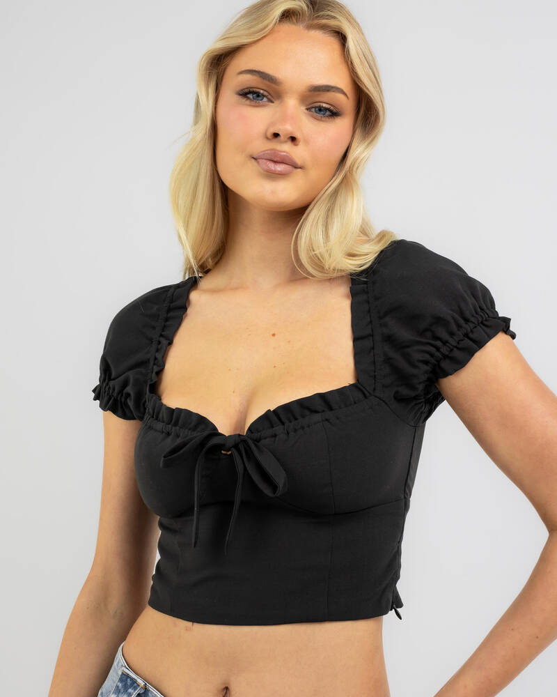 Ava And Ever Carla Tie Front Top for Womens