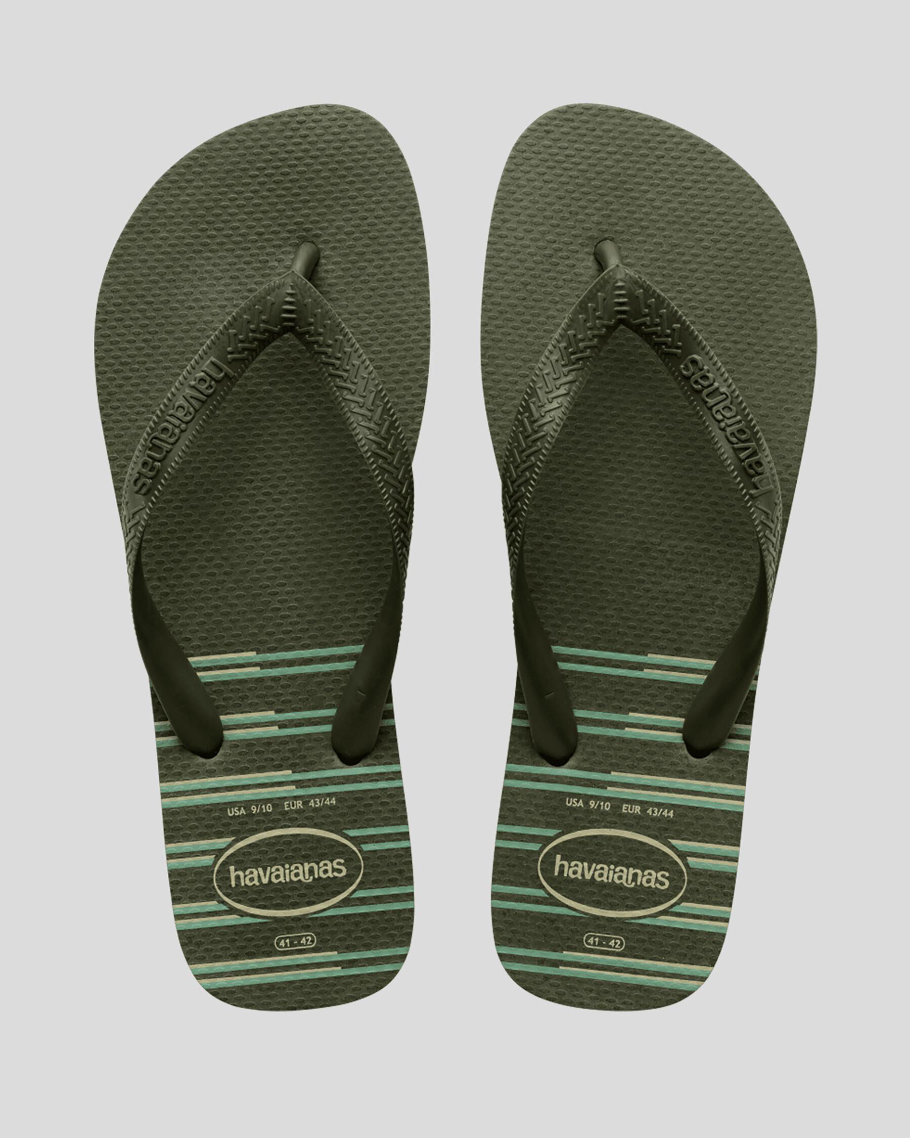 Mens green best sale havaianas flip flops