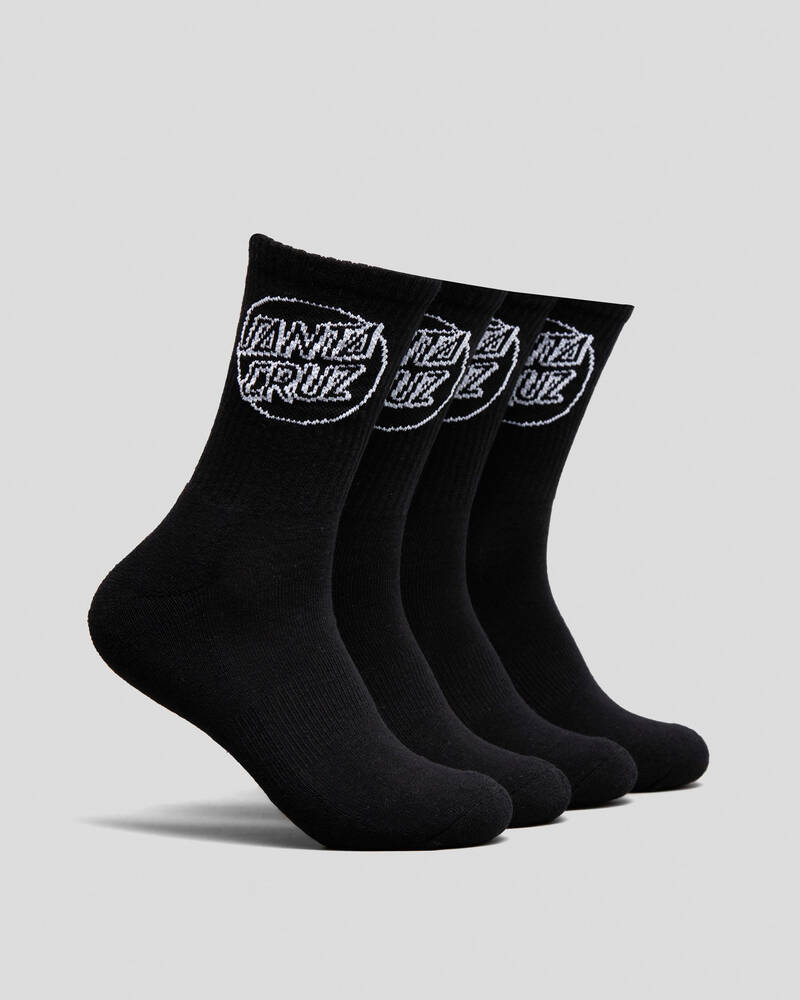 Santa Cruz Opus Dot Crew Socks 4 Pack for Mens