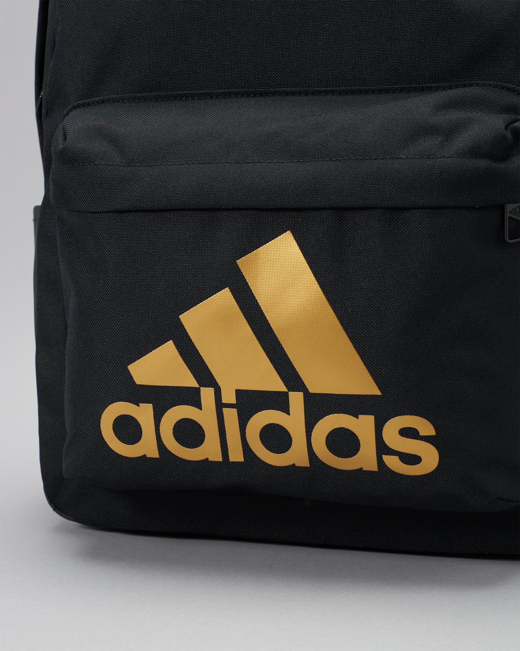 Adidas black and shop gold backpack