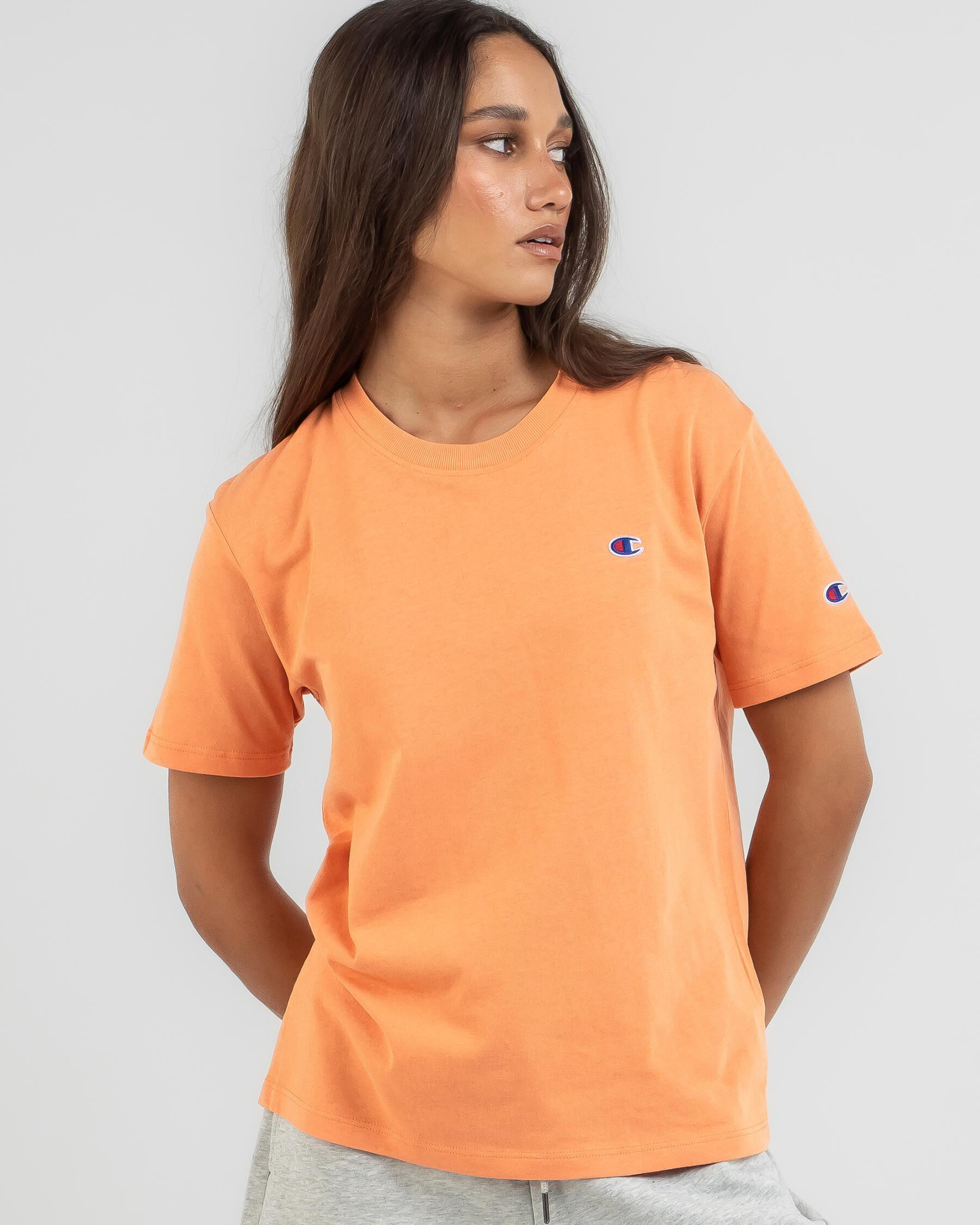 T shirt sales champion orange femme