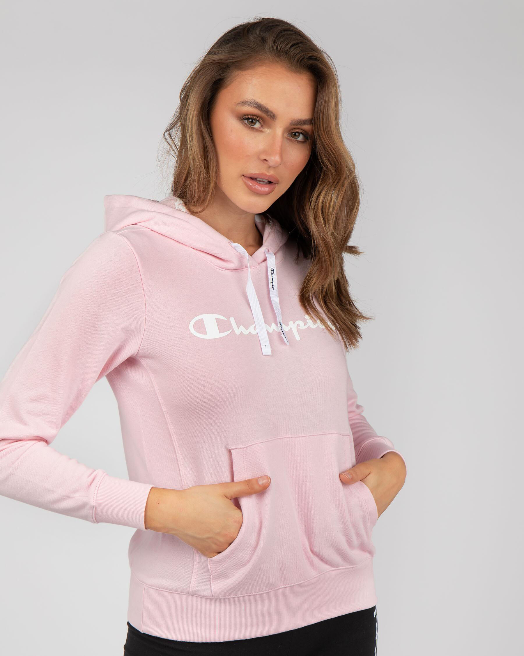 Baby pink outlet champion hoodie