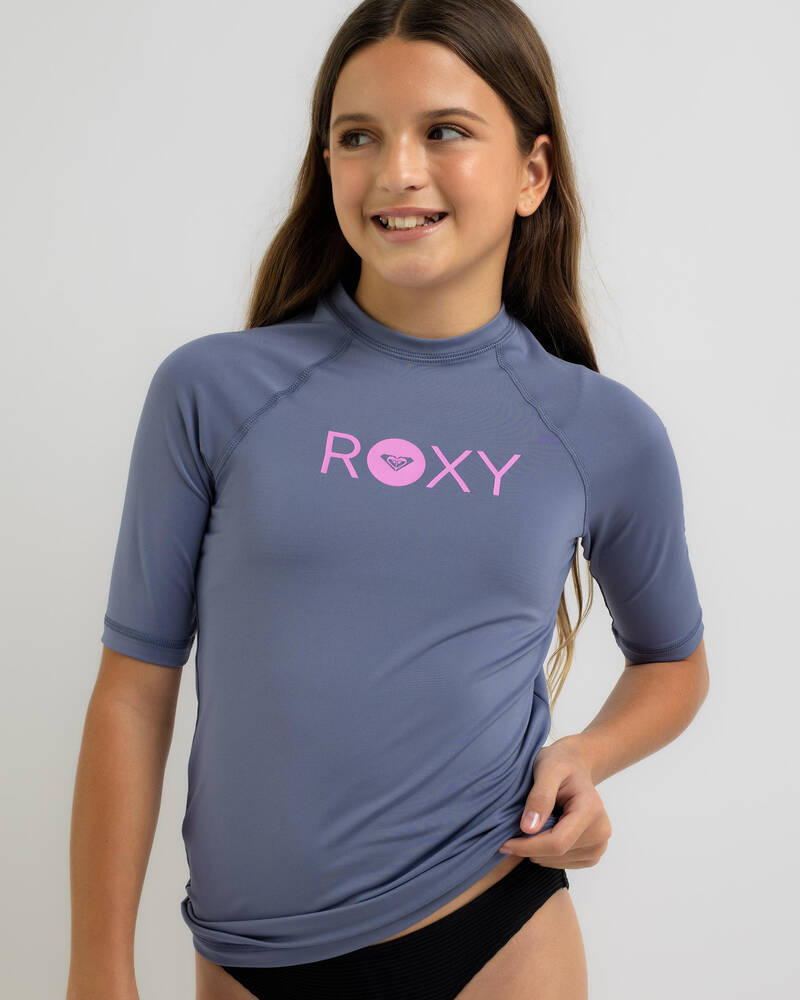 Roxy Girls' Essentials Short Sleeve Rash Vest for Womens