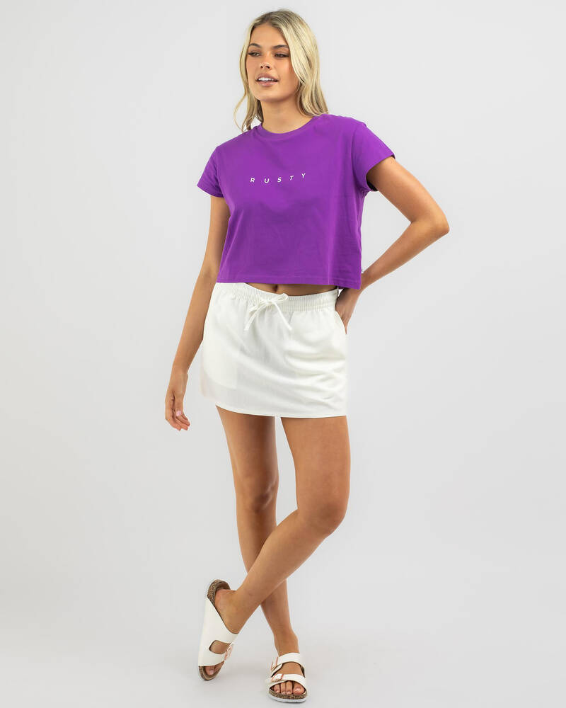 Rusty Essentials Classic Crop T-Shirt for Womens