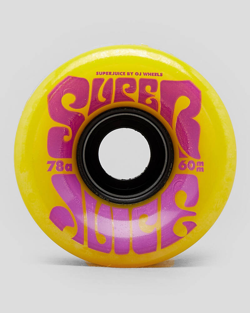 OJ WHEELS Yellow Super Juice 78A 60mm Skateboard Wheels for Unisex