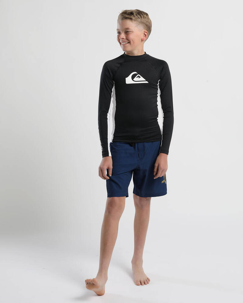 Quiksilver Boys' Everyday UPF50 Comp Long Sleeve Rash Vest for Mens