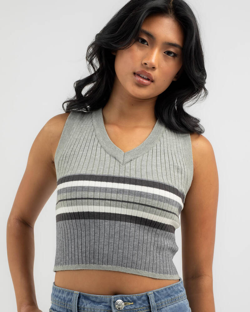 Ava And Ever Sydney Cropped Knit Vest for Womens