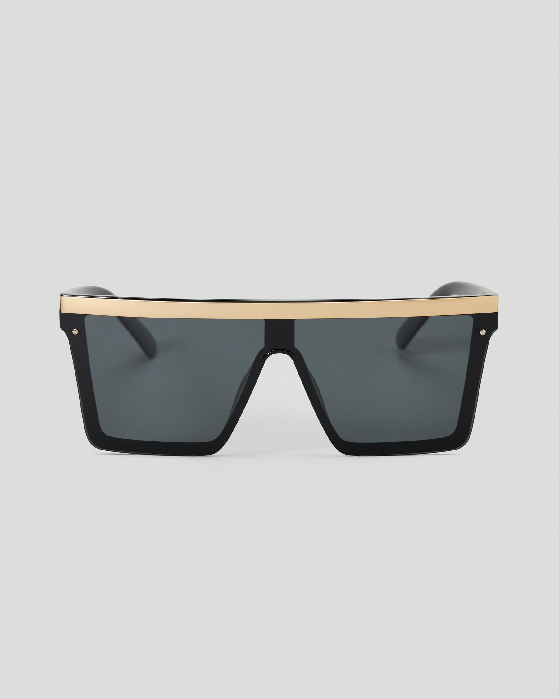 Sin Eyewear The Bar Polarised Sunglasses In Matte Black Gold FREE Shipping Easy Returns City Beach New Zealand