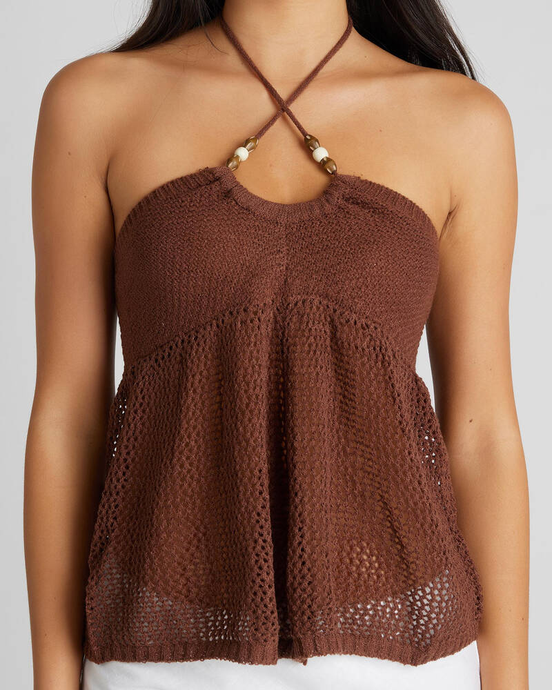 Mooloola Luna Knit Halter Top for Womens