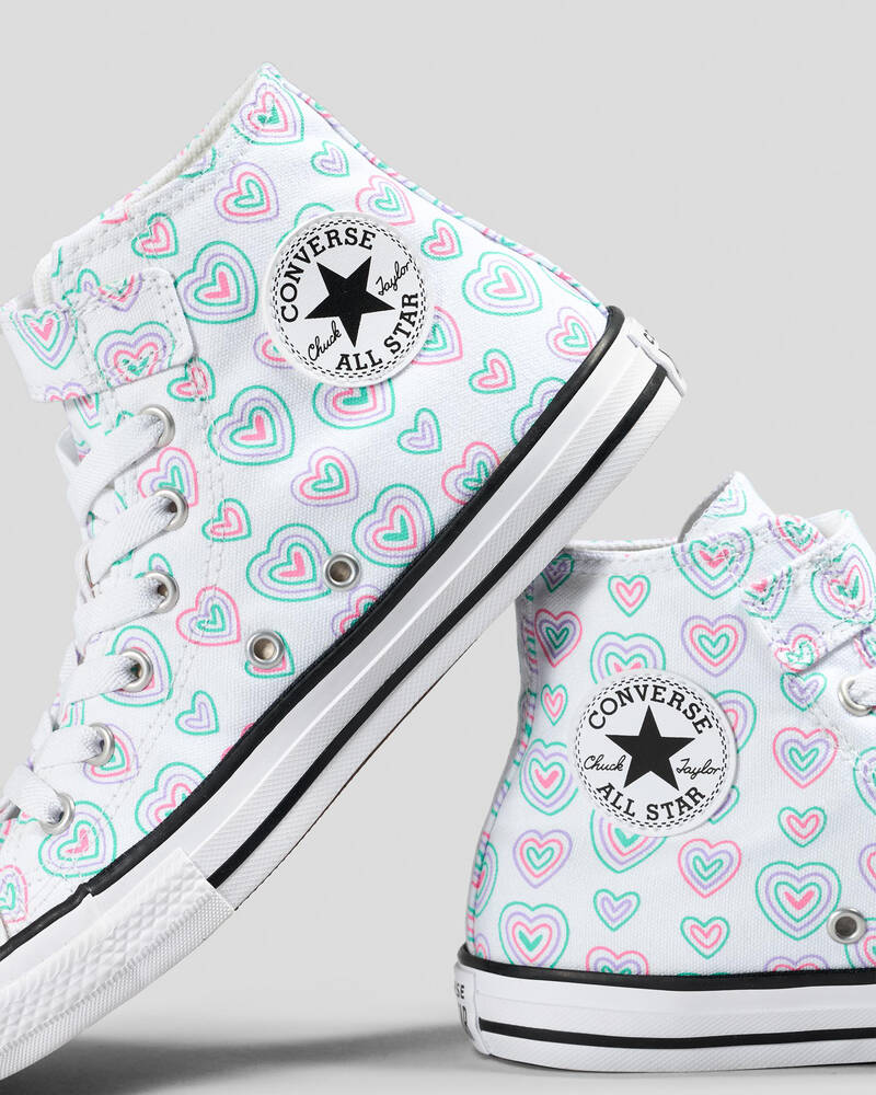 Converse Girls' Chuck Taylor All Star Hearts Easy On Shoes for Womens