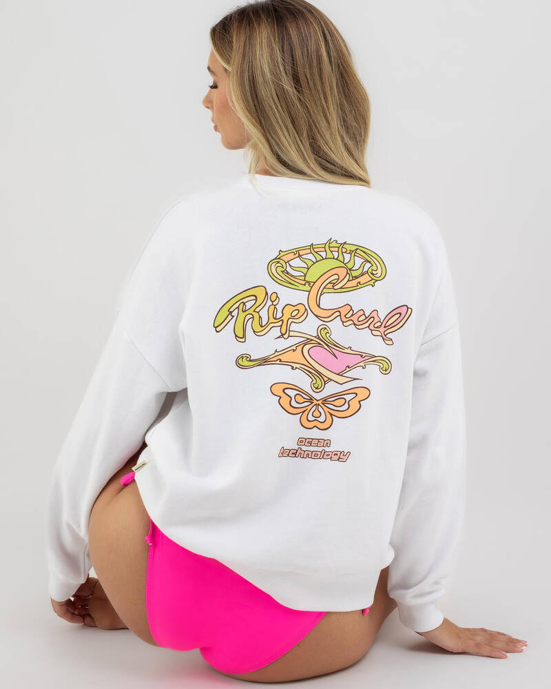 Rip Curl Rolling Curl Crewneck Sweatshirt for Womens