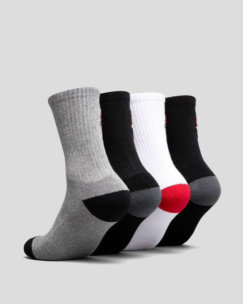 Santa Cruz Boys' Classic Dot Crew Socks 4 Pack for Mens