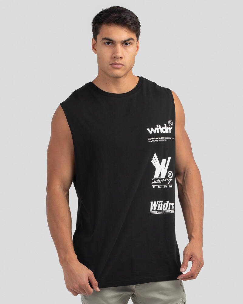 Shop Wndrr Enigma Muscle Tank In Black - Fast Shipping & Easy Returns ...