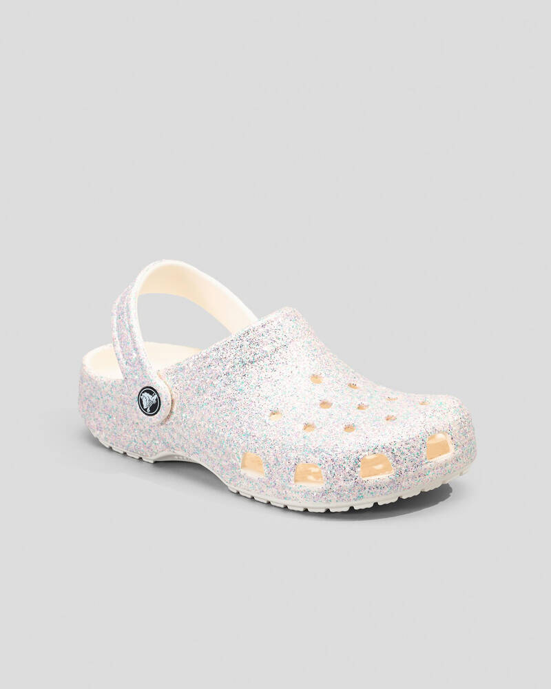 Crocs Kids' Classic Glitter Clogs for Unisex