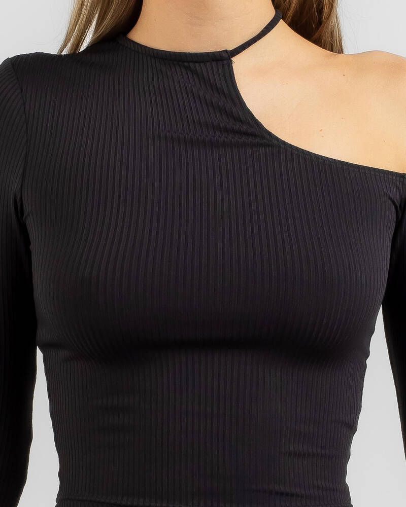 Ava And Ever Carmen Cut Out Long Sleeve Top for Womens