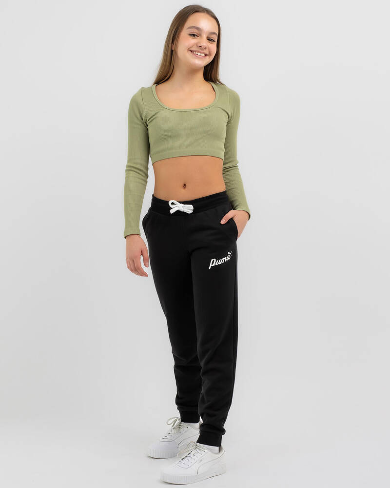 Puma Girls' ESS+ Blossom Track Pants for Womens