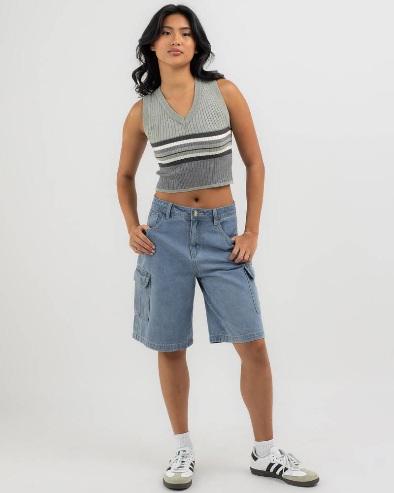 Ava And Ever Sydney Cropped Knit Vest for Womens