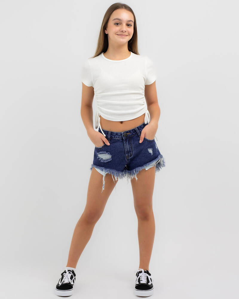 DESU Girls' Cyrus Micro Denim Shorts for Womens