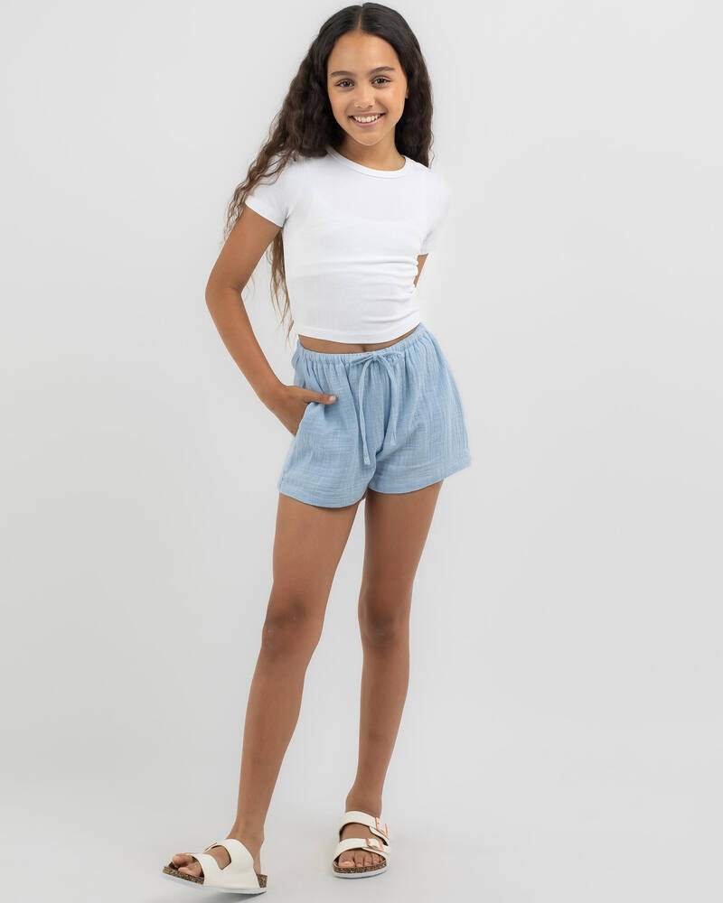 Mooloola Girls' Basic Fine Rib Tee for Womens